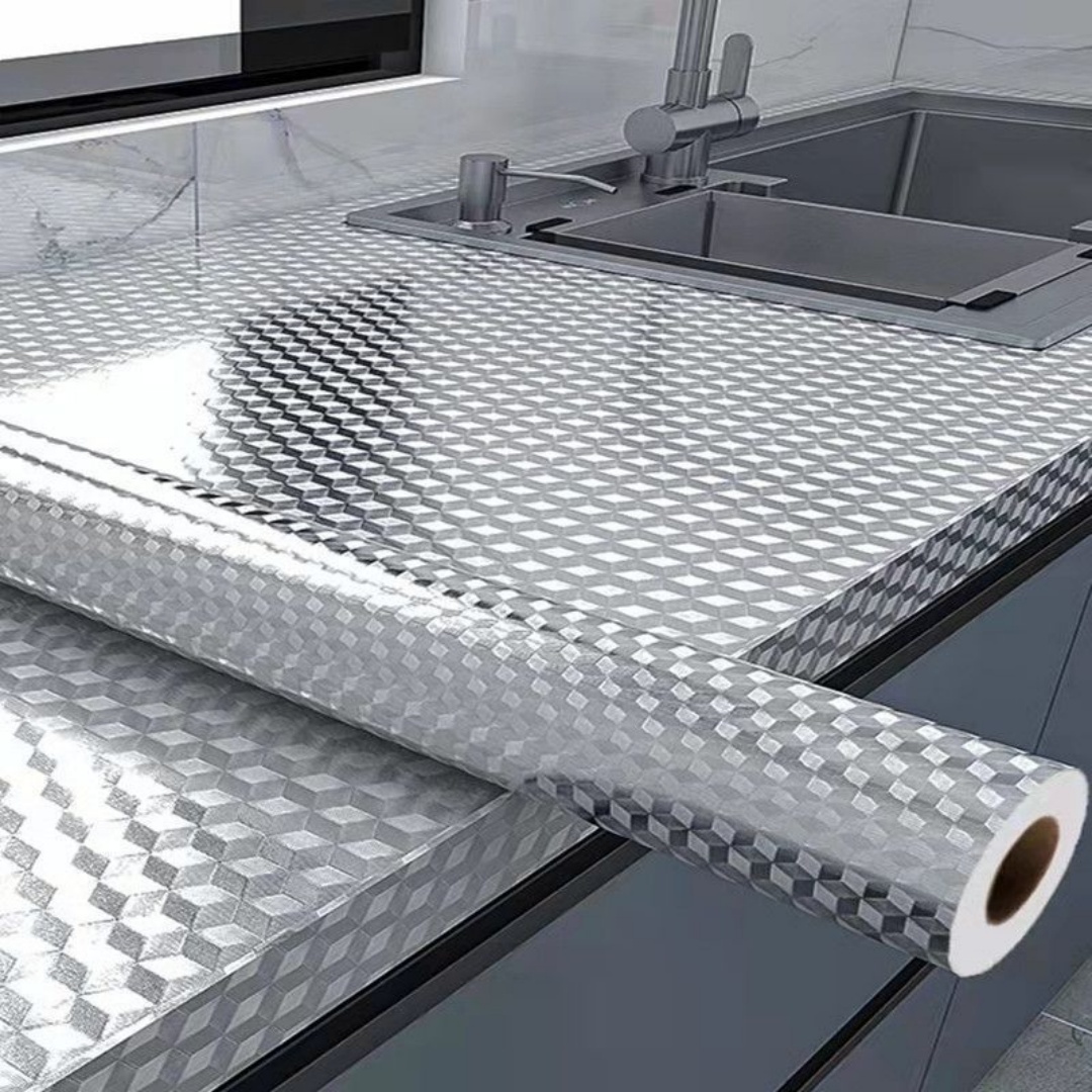 Aluminum Foil Heavy Duty - Aluminiumfolie keukenfornuis sticker, oliebestendig, waterdicht, brandwerend,