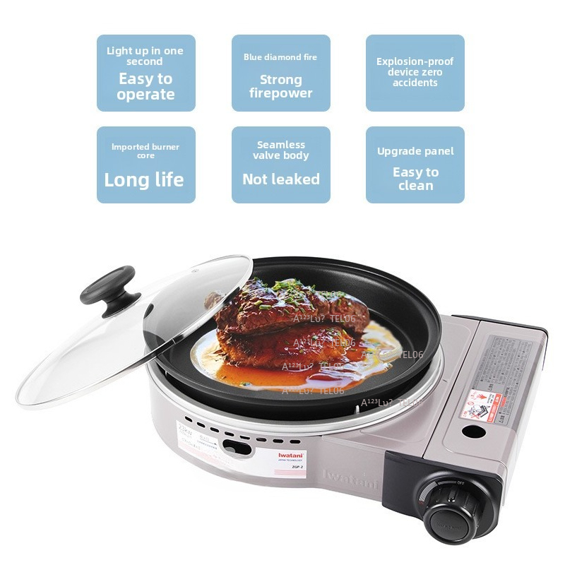 Camping Cooking Stove - Draagbare winddichte gasfornuis butaangasbrander ZGP-2 voor