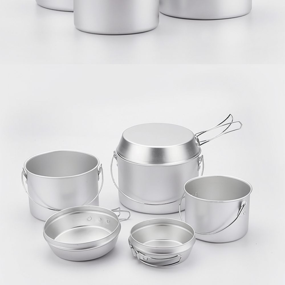 Camping Cooking Set Compact - Draagbare aluminium kookset voor kamperen, ideaal