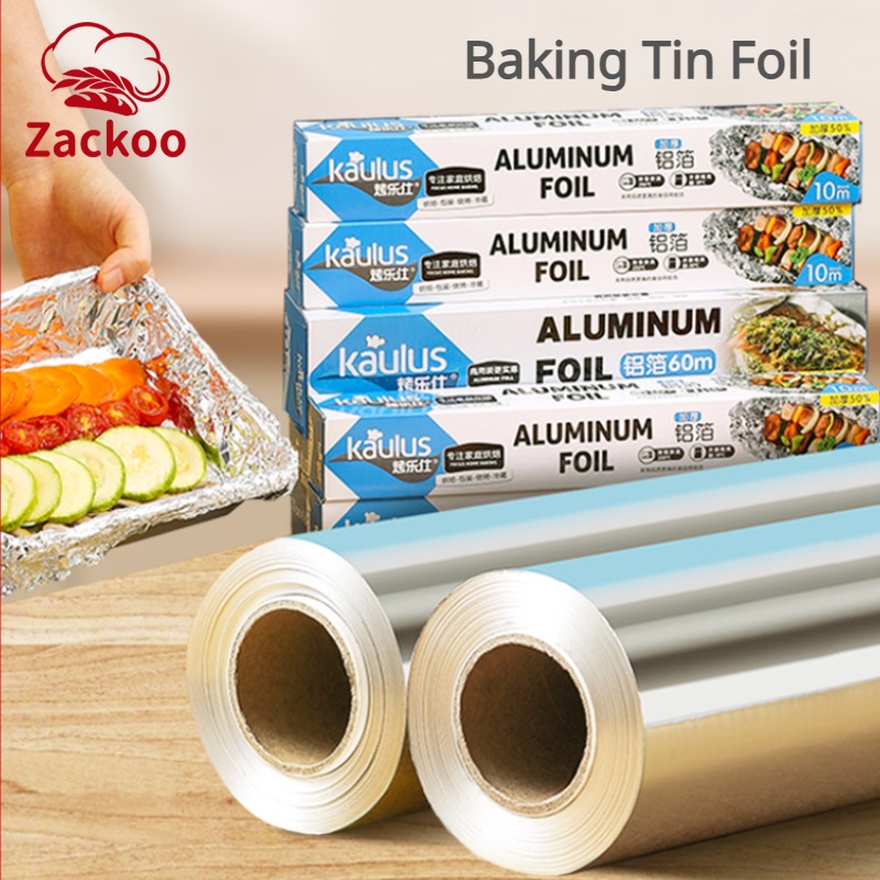 Aluminum Foil Heavy Duty - Zackoo 10/20/40M Aluminiumfolie voor Bakken Wrap