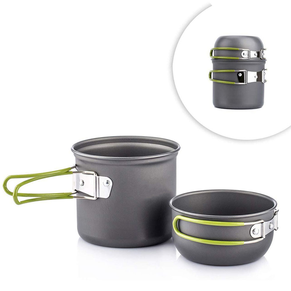 Camping Cooking Ware - Ultralichte campingpotten pannenset Draagbaar buitenkookservies voor