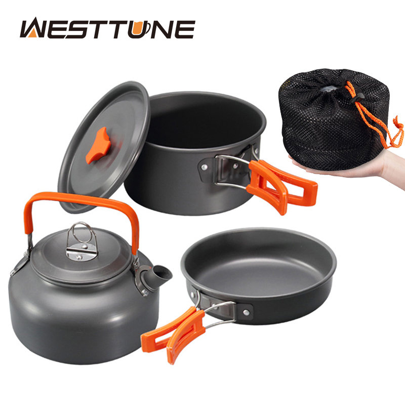 Camping Cooking Full Set - WESTTUNE Camping Kookgerei Kit Aluminium Outdoor