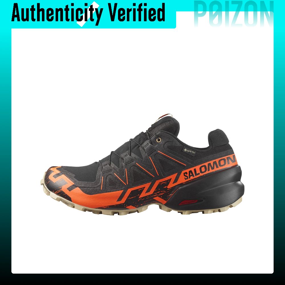Salomon Shoes Speedcross 6 - SALOMON Speedcross 6 trailrunningschoenen, uniseks, zwart/oranje,