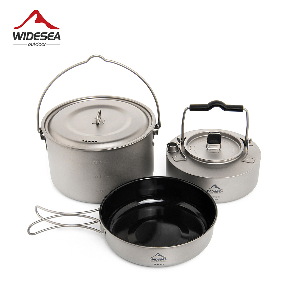 Camping Cooking Ware - Widesea Ultralight Titanium Camping Kookgerei Set