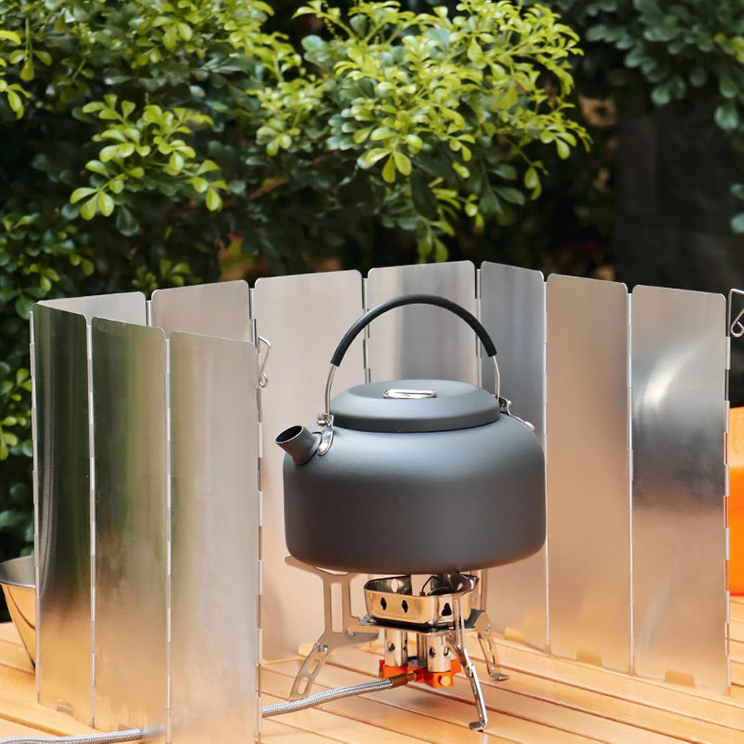Camping Cooking Backpack - Campingwindscherm, opvouwbaar windscherm voor buitengebruik, aluminium