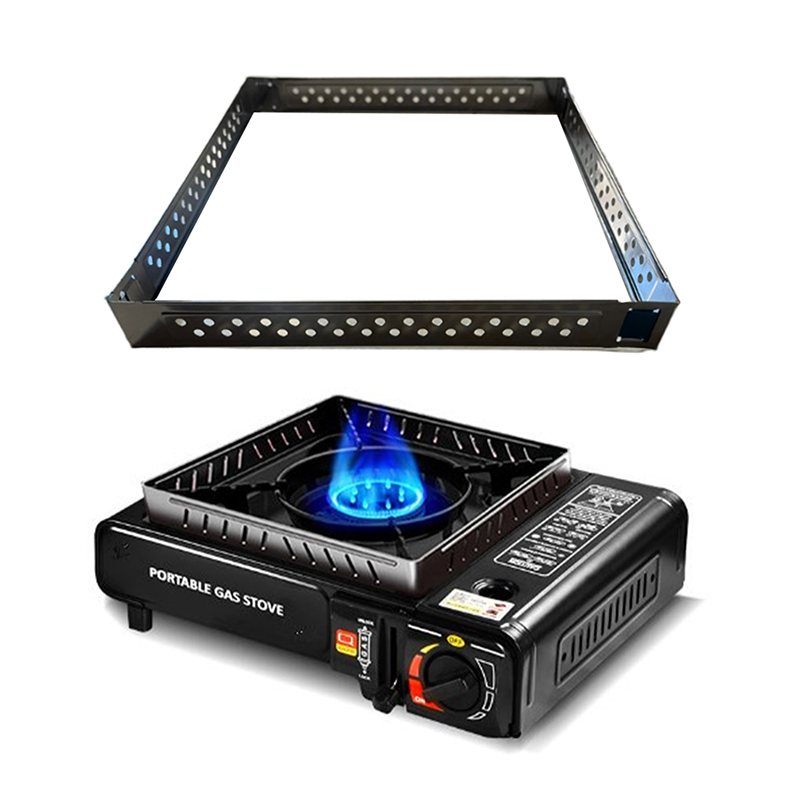 Camping Cooking Plate - Gasfornuis Winddichte ringen Afneembare windschermstandaard Draagbaar