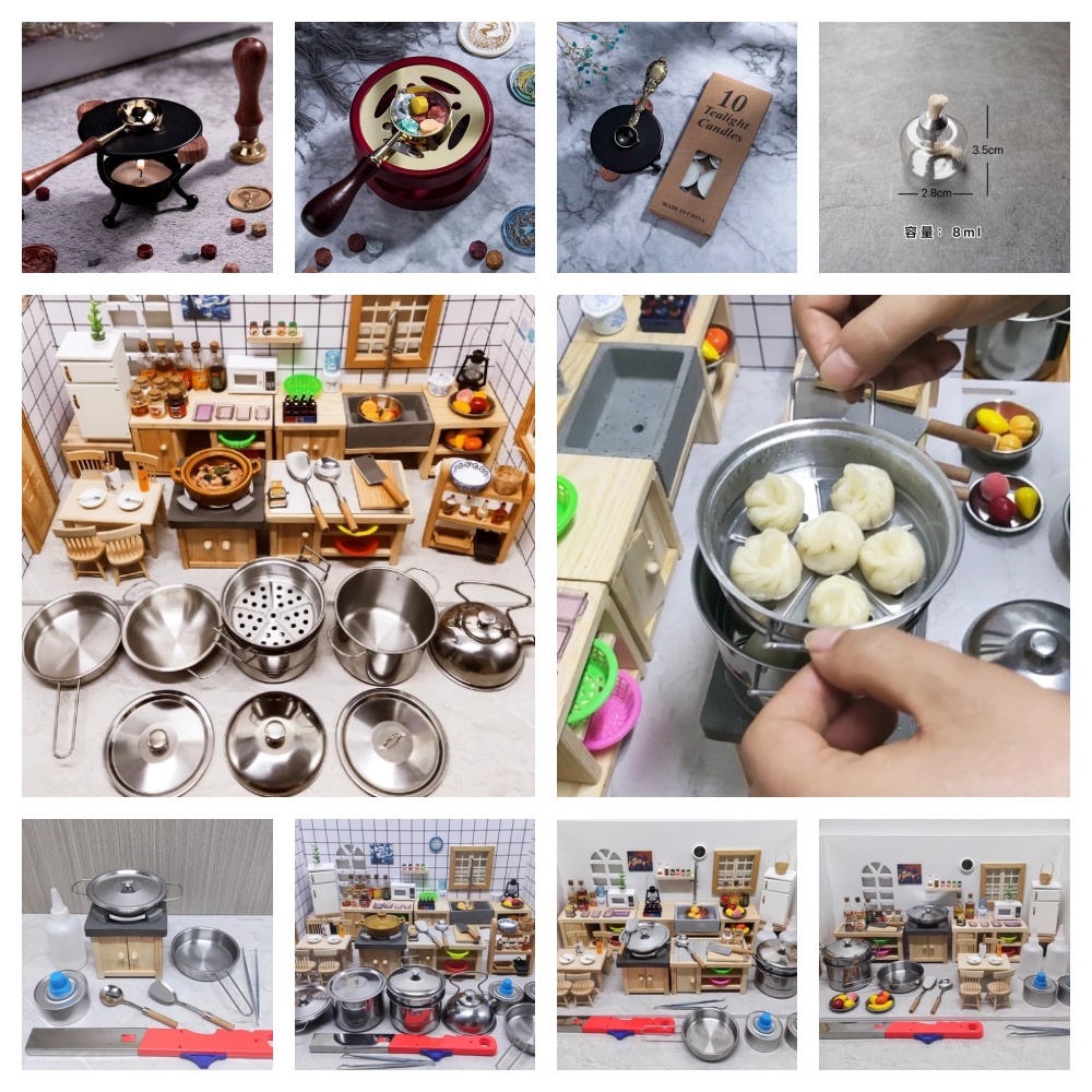 Camping Cooking Alcohol - Poppenhuis Miniatuur Keuken Simulatie Keukengerei Kookplaat