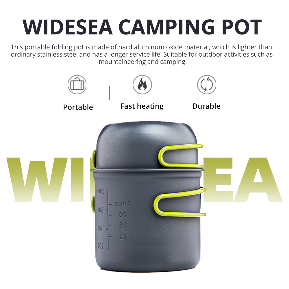 Camping Cooking Set Compact - Widesea Ultralight Camping Kookgereiset 1-2 personen