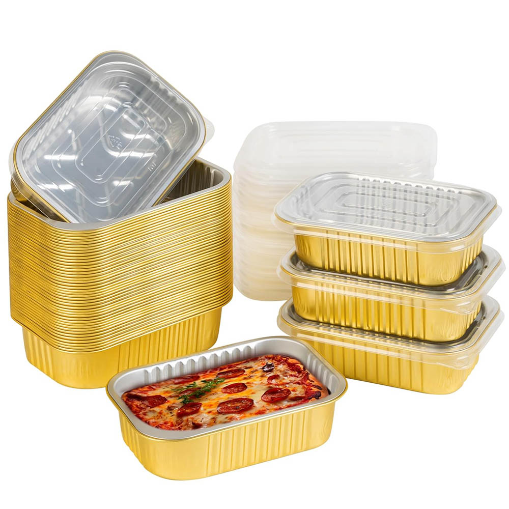 Aluminum Foil Heavy Duty - Kleine aluminium bakjes met deksels, heavy-duty,