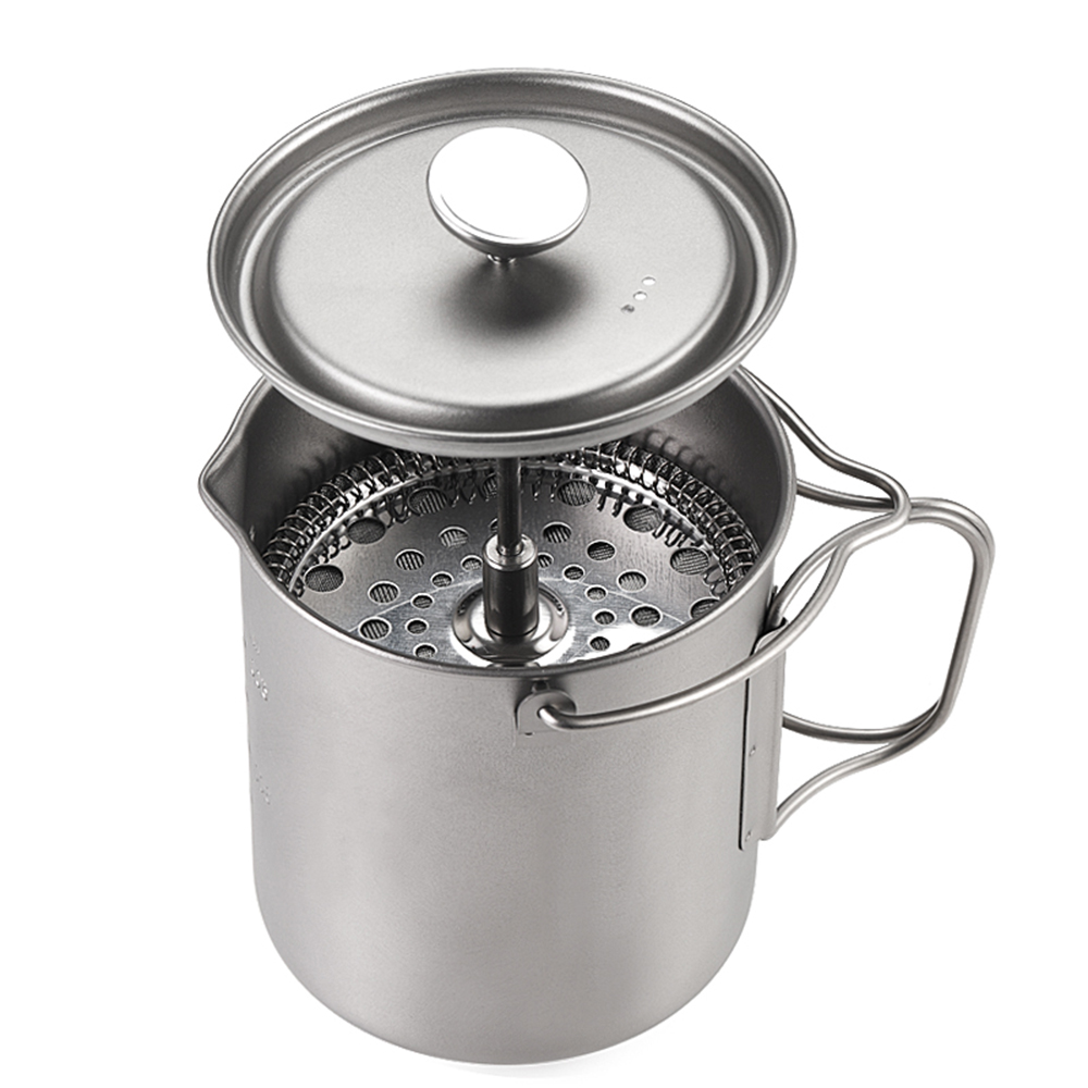 Pocket Coffee Maker - Lixada 750Ml Titanium Koffiekop Mok Franse