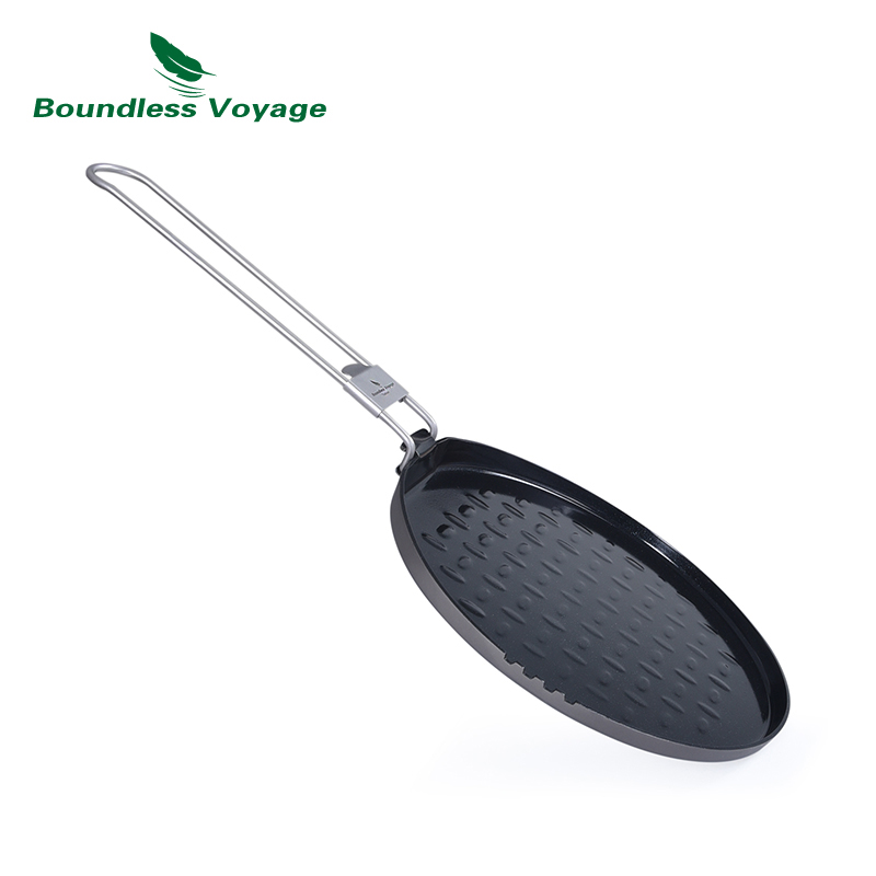 Camping Cooking Wok - Grenzeloze Voyage Titanium Anti-aanbak Pan Met