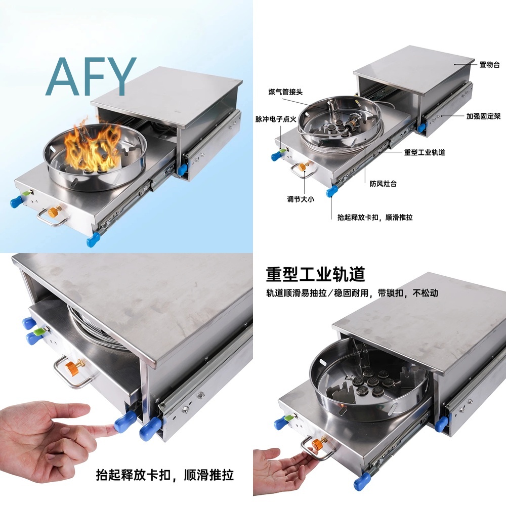 Van Camping Cooking - RV-gasfornuis voor auto, camper, buscamper, externe