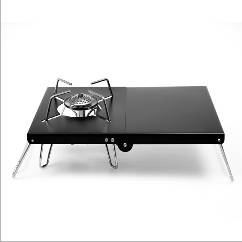 Camping Cooking Table With Windshield - Campingbrander Kachelstandaard Tafel Hitteschild Opklapbare tafel