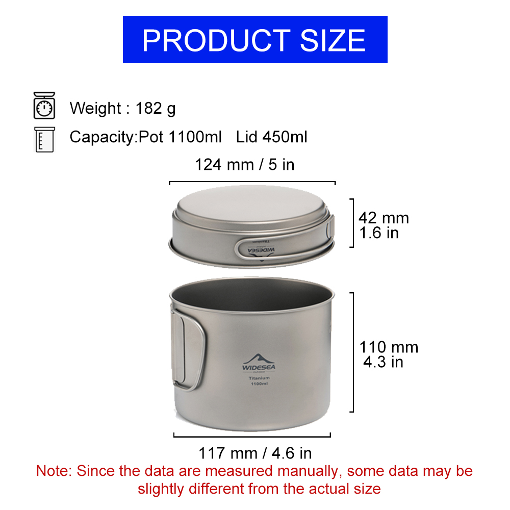 Widesea Ultralight Titanium Ca - Camping Cooking Ware recensie en prijs