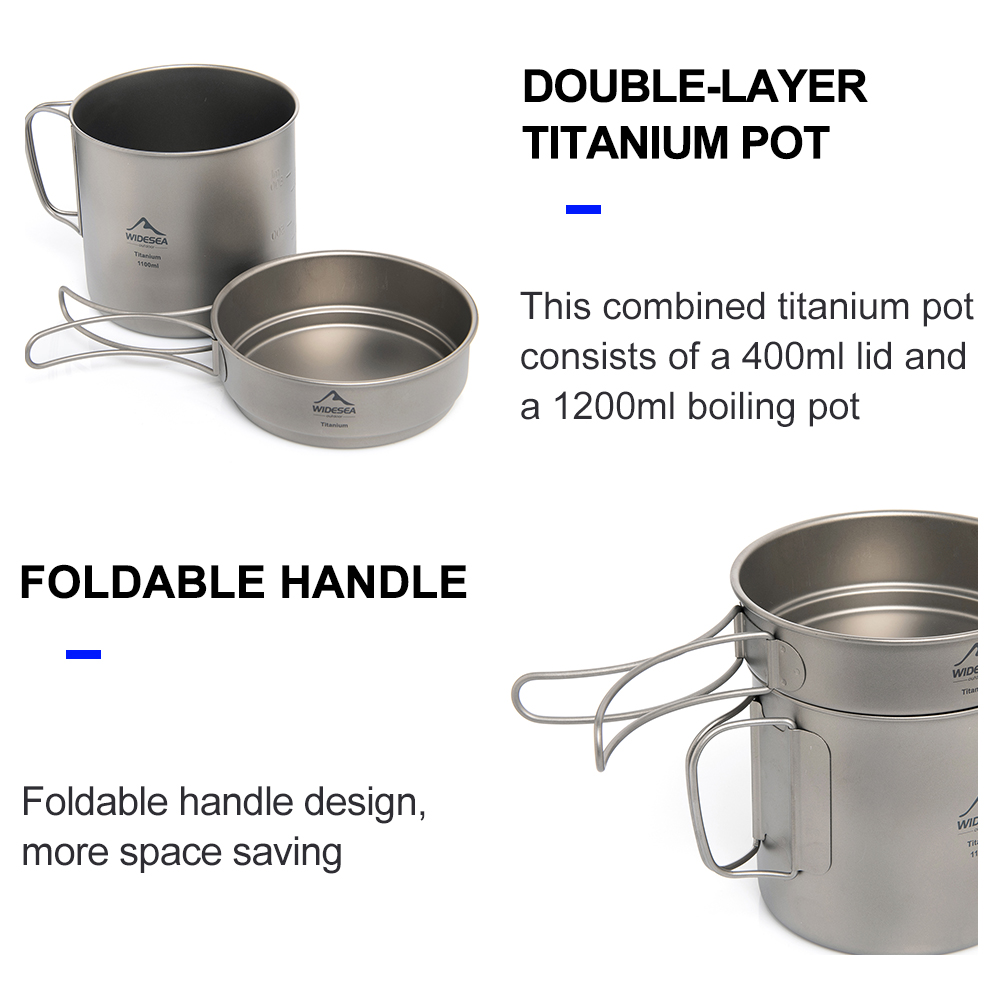 Widesea Ultralight Titanium Ca - Camping Cooking Ware recensie en prijs