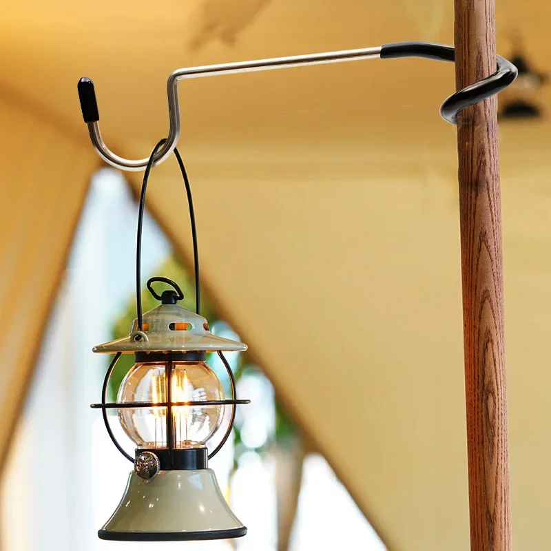 RVS S-type kampeerlichtpaalhak - Camping Cooking Hanger recensie en prijs