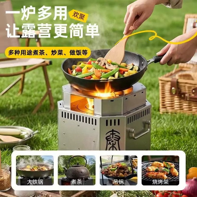 Houtkachel van roestvrij staal - Camping Cooking Stove recensie en prijs