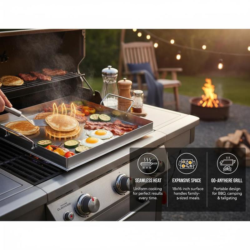 Universele platte bakplaat 18x - Camping Cooking Plate recensie en prijs