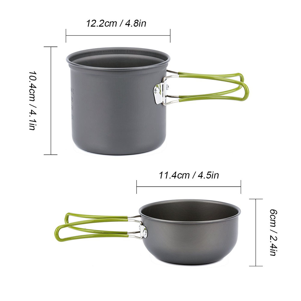 Ultralichte campingpotten pann - Camping Cooking Ware recensie en prijs