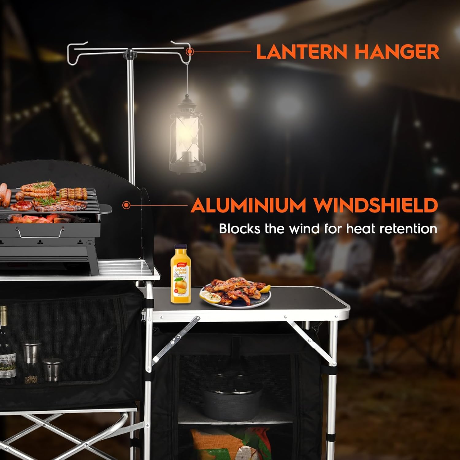 Op maat gemaakte veelzijdige 3 - Camping Cooking Table With Windshield recensie en prijs