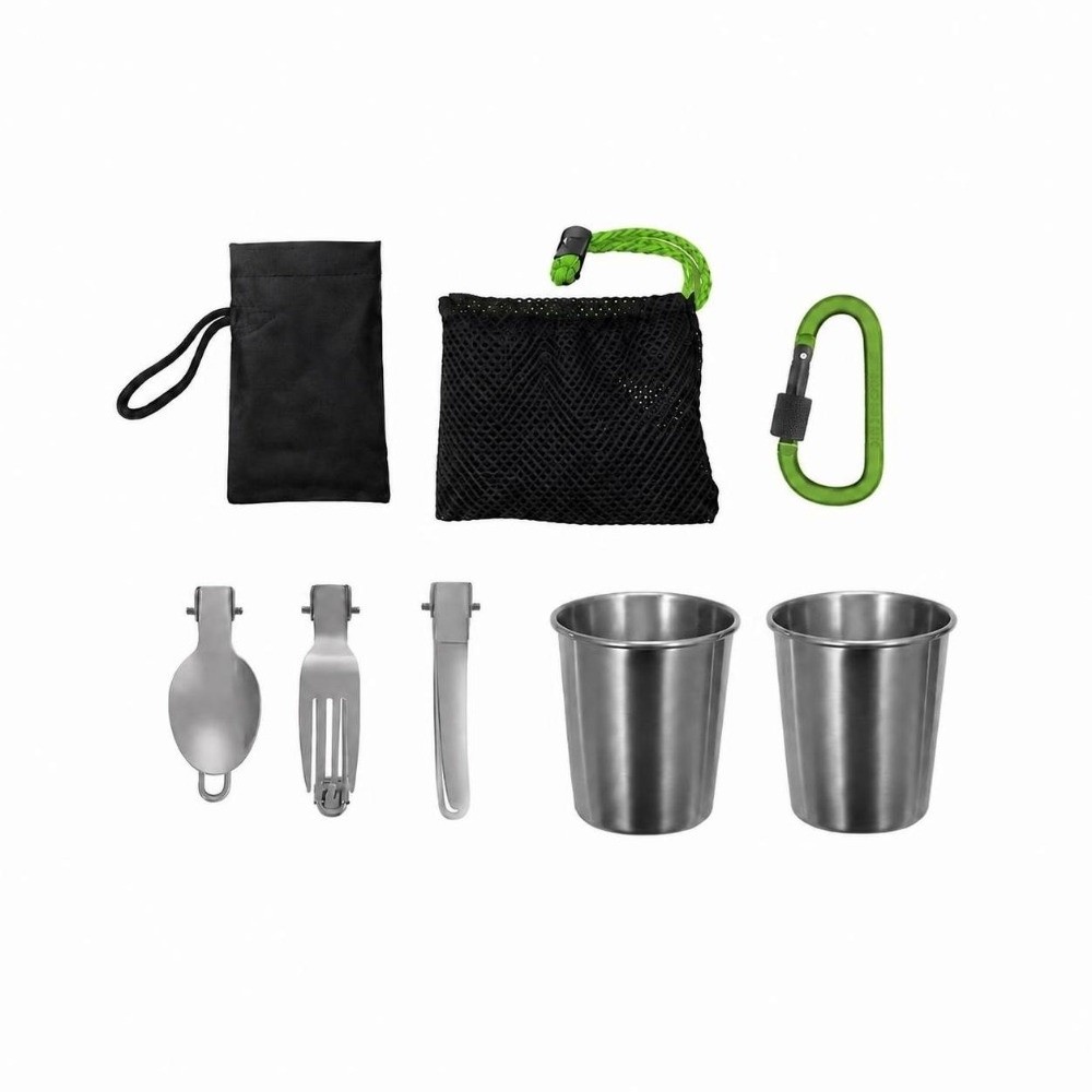 10-delige stapelbare kookset,  - Camping Cooking Set Compact recensie en prijs