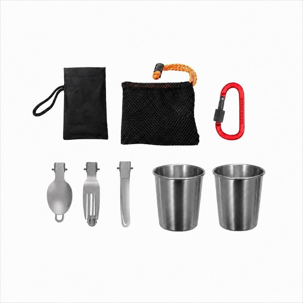 10-delige stapelbare kookset,  - Camping Cooking Set Compact recensie en prijs