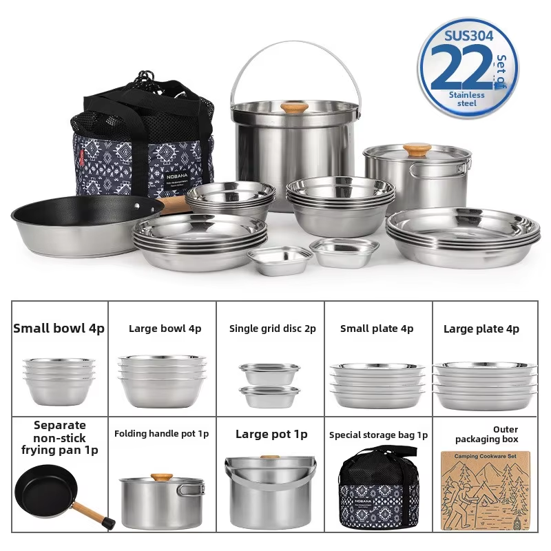 NOBANA Nieuwste Outdoor Rvs Po - Camping Cooking Wok recensie en prijs