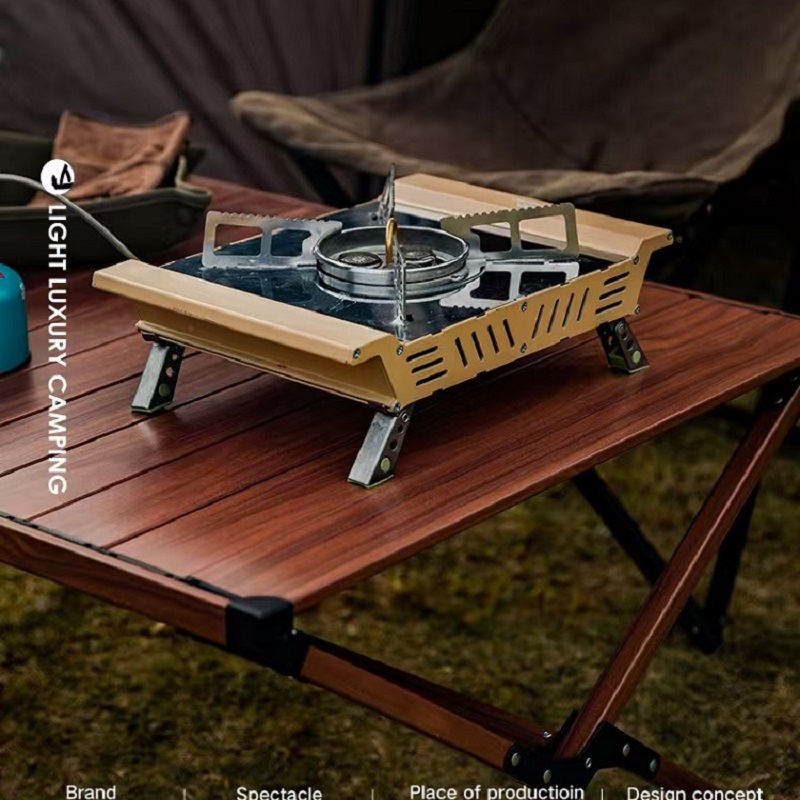 Draagbare 3-pits 7000W Camping - Camping Cooking Table With Windshield recensie en prijs