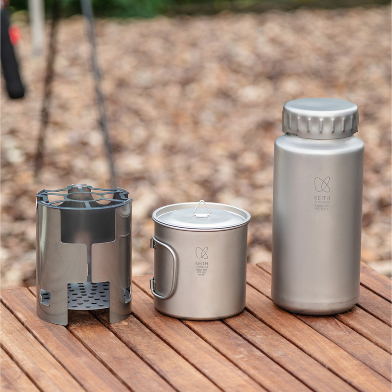 KEITH Pure Titanium Nesting Ca - Camping Cooking Full Set recensie en prijs