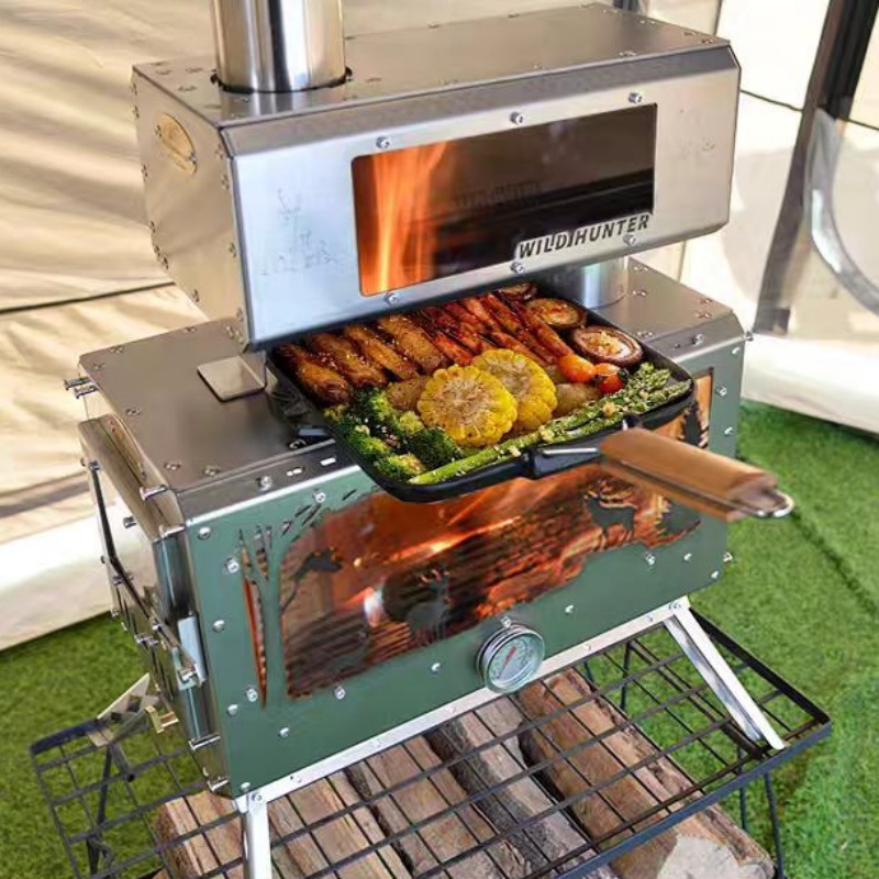 Campinghaard met 2-zijdige vuu - Camping Cooking Stove recensie en prijs