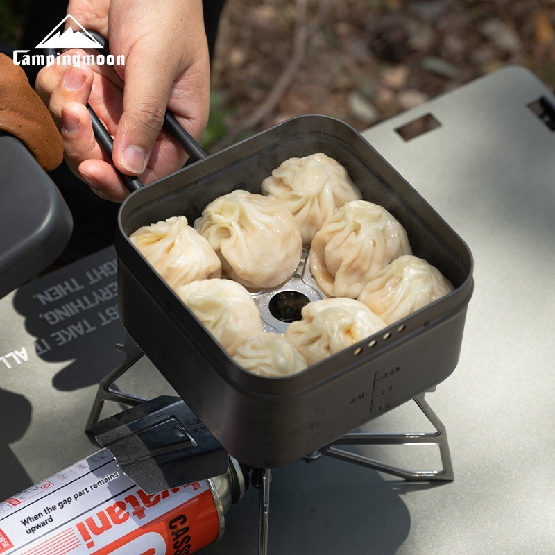 1313-W Dikke roestvrijstalen v - Camping Cooking Set Compact recensie en prijs
