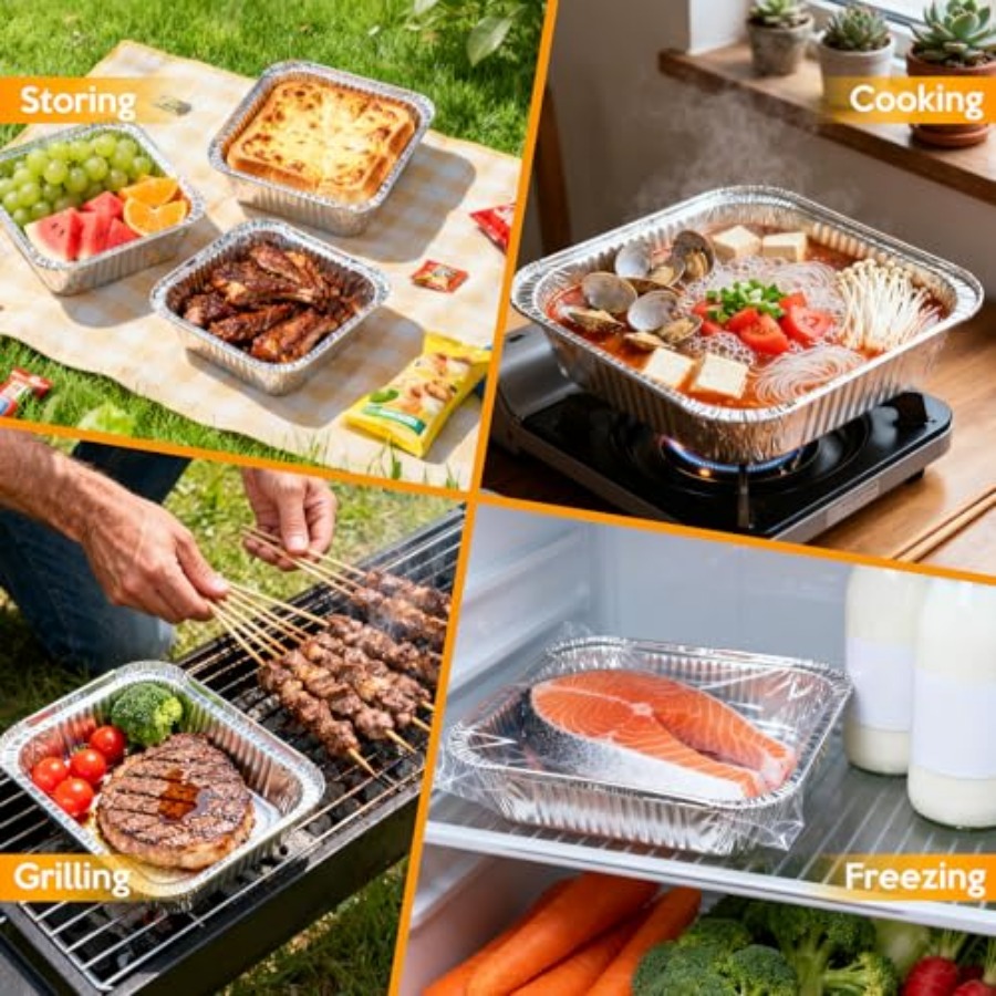 8x8 inch aluminiumfolie bakjes - Aluminum Foil Heavy Duty recensie en prijs