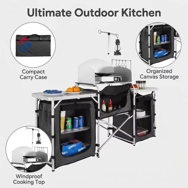 Groothandel Grote Aluminium Bu - Camping Cooking Table With Windshield recensie en prijs